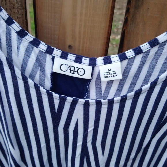 Cato Striped Flowy Tank Top - Picture 4 of 12